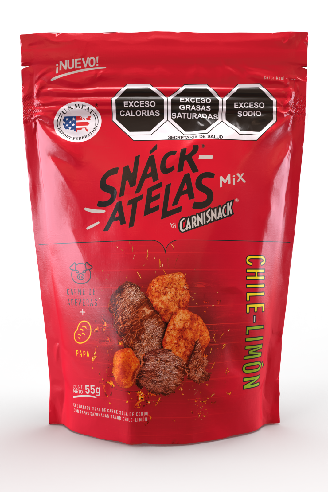 SNACKATELAS CHILE LIMÓN 55g