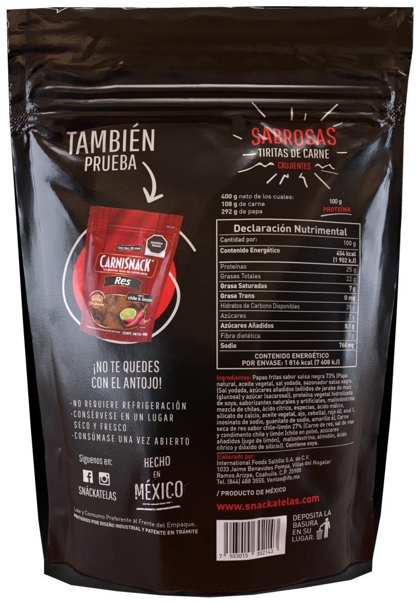SNACKATELAS SALSA NEGRA